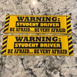 2 student driver magnets